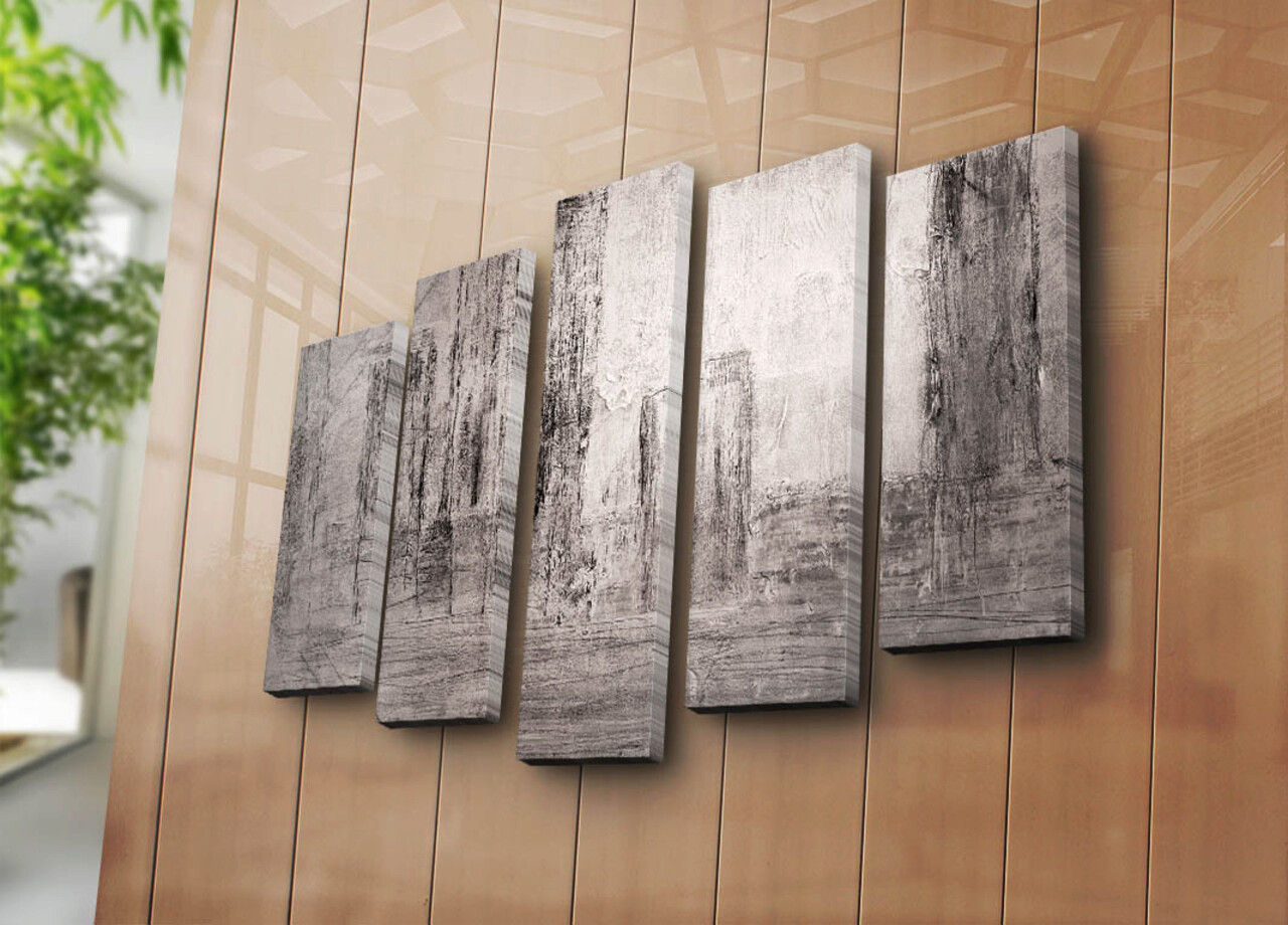 Tablou decorativ, 5PATK-219, 19 x 70 cm, Multicolor - imagine 5